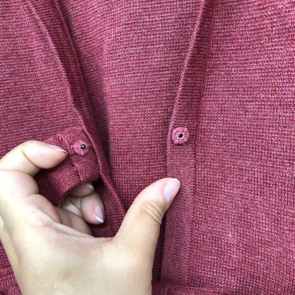 Sandra Angelozzi Berry Pink Coral Bow Blazer Cardigan size ~L - Picture 7 of 15